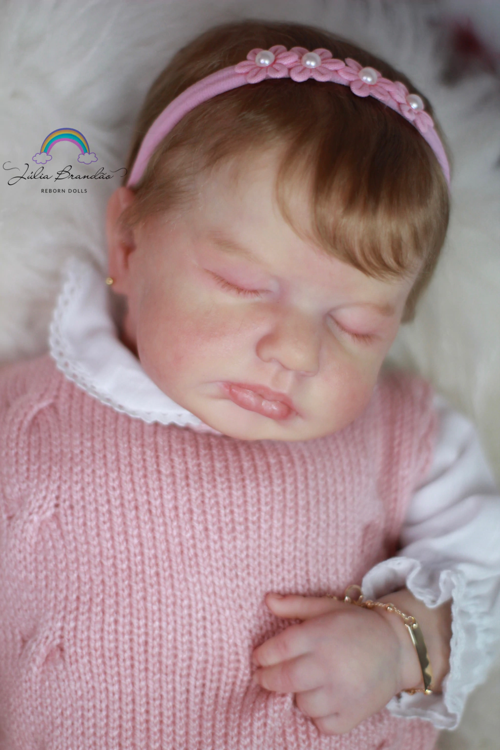 Bebê Reborn Kit LouLou dormindo vista 4